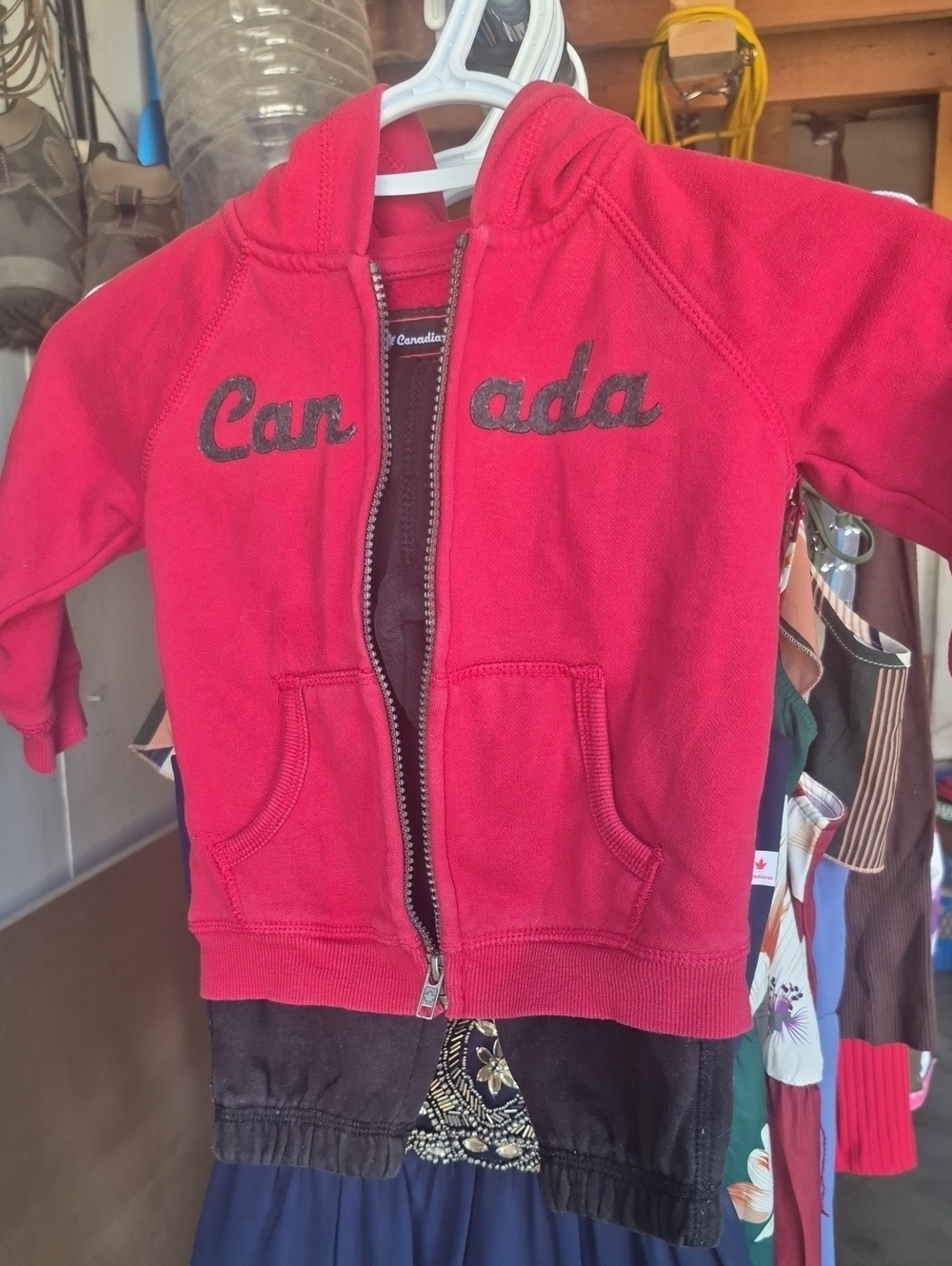Red 'Canada' Zip Hoodie